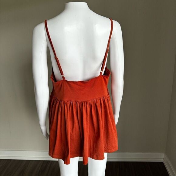 Emery Rose Burnt Orange Baby Doll Bow Tank Top 1XL NWT - Picture 4 of 8